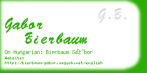 gabor bierbaum business card